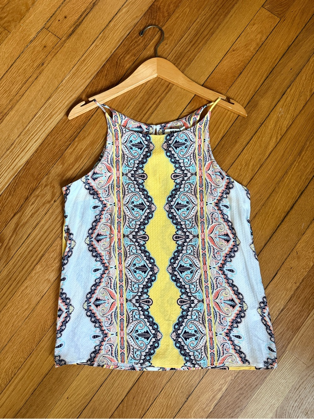 Verse by Stitch Fix Alecto Yellow Paisley-Print Halter Camisole NWT